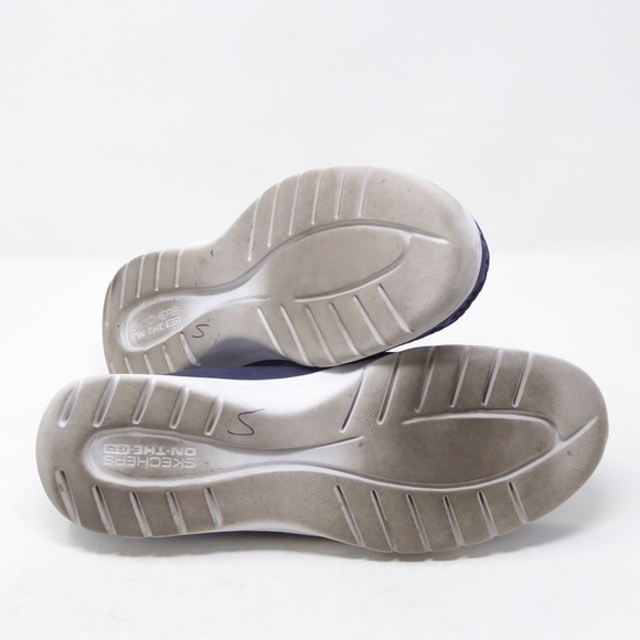 Skechers On-The-GO Flex Luminescent Walk Boat Shoes Blue Canvas Comfort Women 10 - Picture 5 of 8